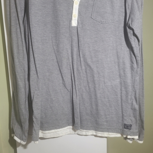 ❤️ 3 for $35 Scotch & Soda  long sleeve striped crew neck henley shirt XL - Picture 6 of 14